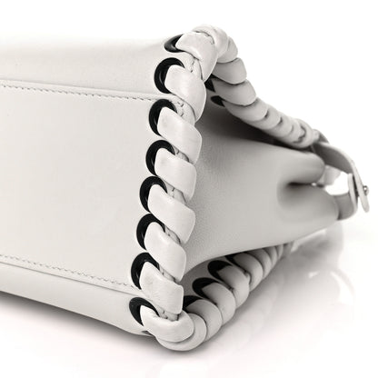Fendi Nappa Lace Up Mini Peekaboo Iconic Satchel Bianco Carta 9 of 9
