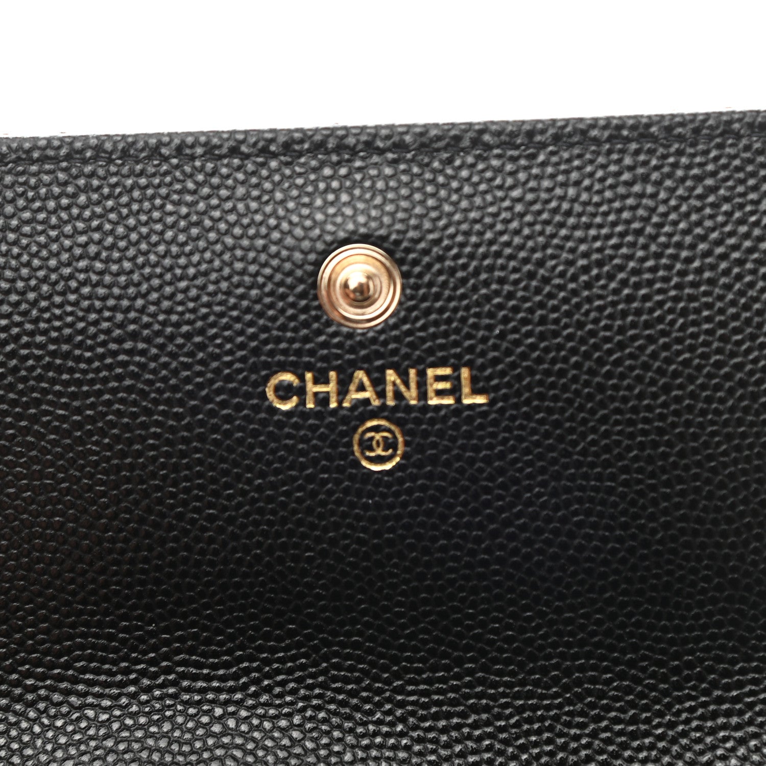 Chanel Caviar Quilted Crystal CC Large Gusset Flap Wallet Black 6 of 8
