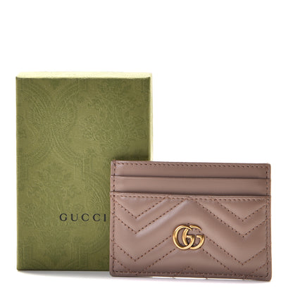Gucci Calfskin Matelasse GG Marmont Card Holder Porcelain Rose 8 of 8