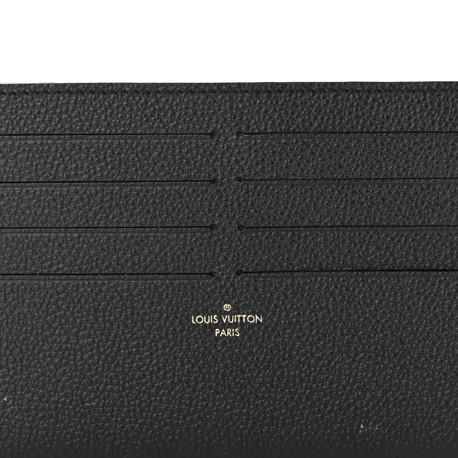 Louis Vuitton Calfskin Felicie Chain Wallet Card Holder Insert Black 6 of 6