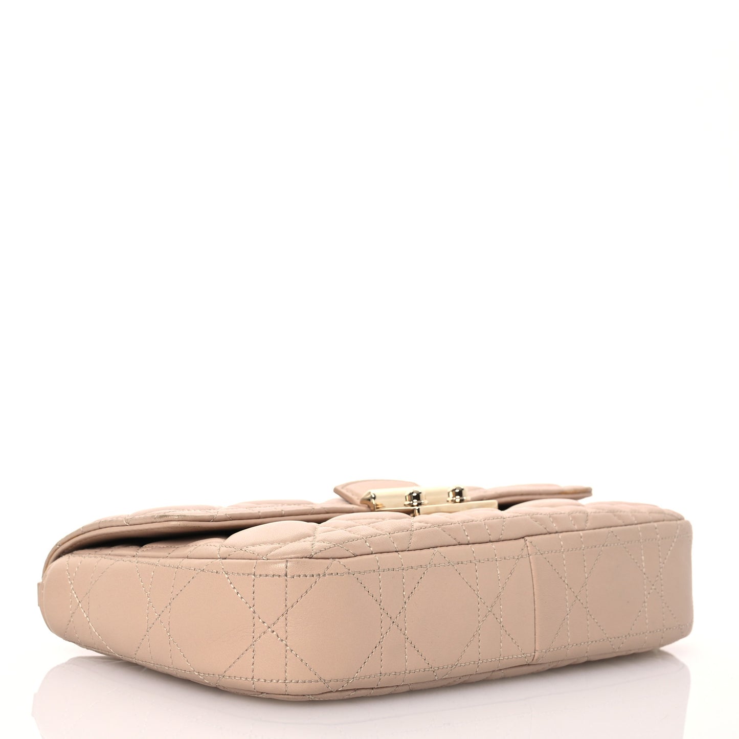 Lambskin Cannage Miss Dior Promenade Pouch Beige