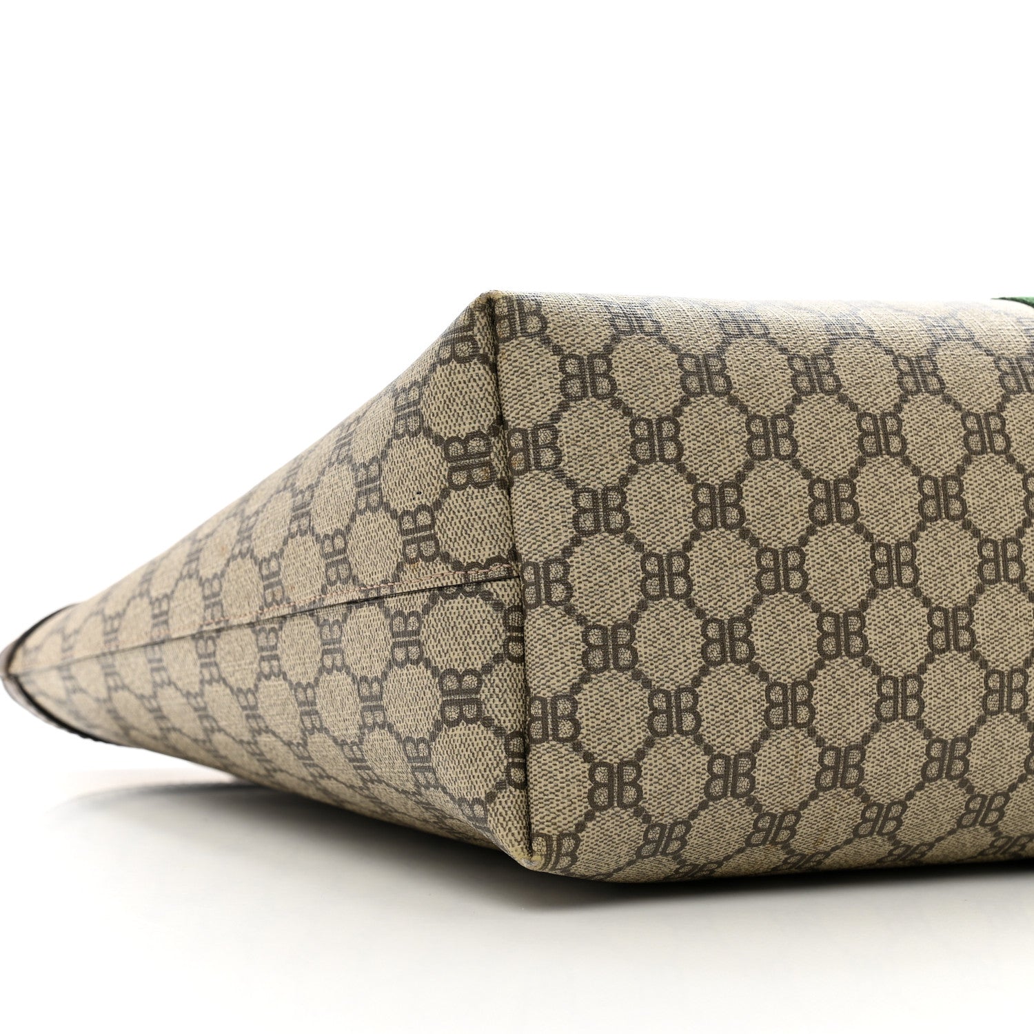 Gucci X BALENCIAGA BB Supreme Monogram Web Graffiti Medium Ophidia Shopping Tote Beige New Acero 15 of 23