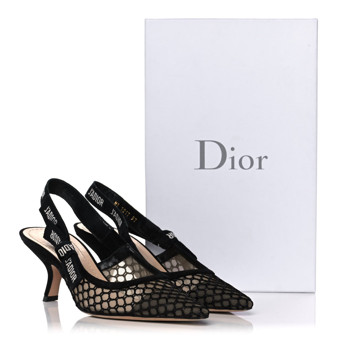 Resille Ribbon J'Adior Slingback 65mm Pumps 37 Black