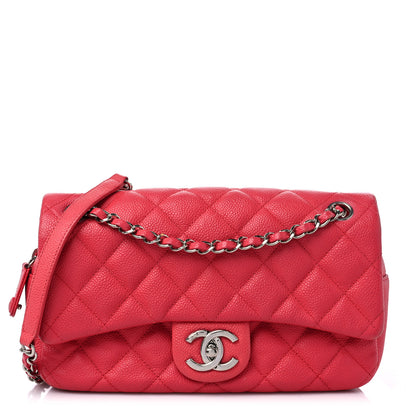 Chanel Caviar Quilted Medium Easy Flap Coral Coral Pink 1 of 15
