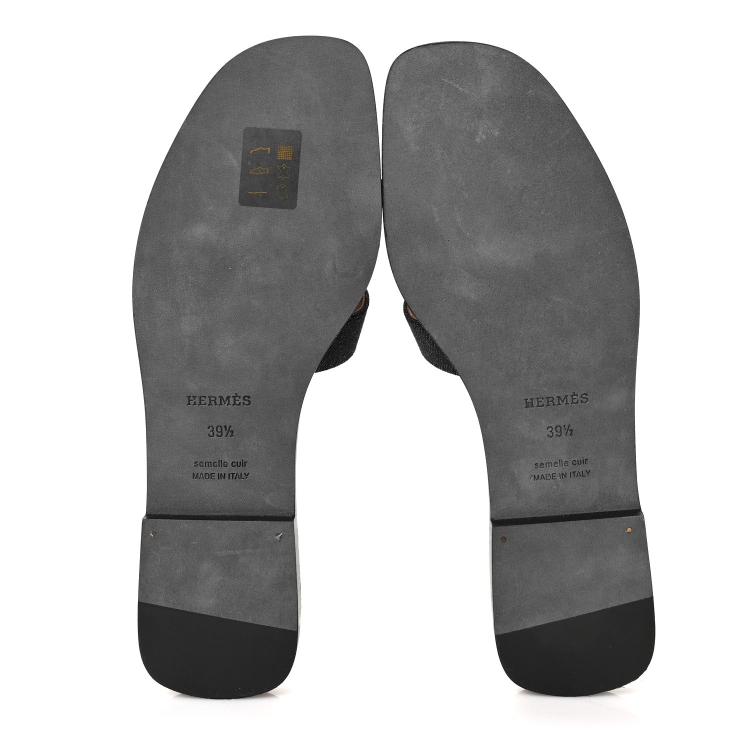 Hermes Denim Canvas Oran Sandals 39.5 Bleu Brut 6 of 9