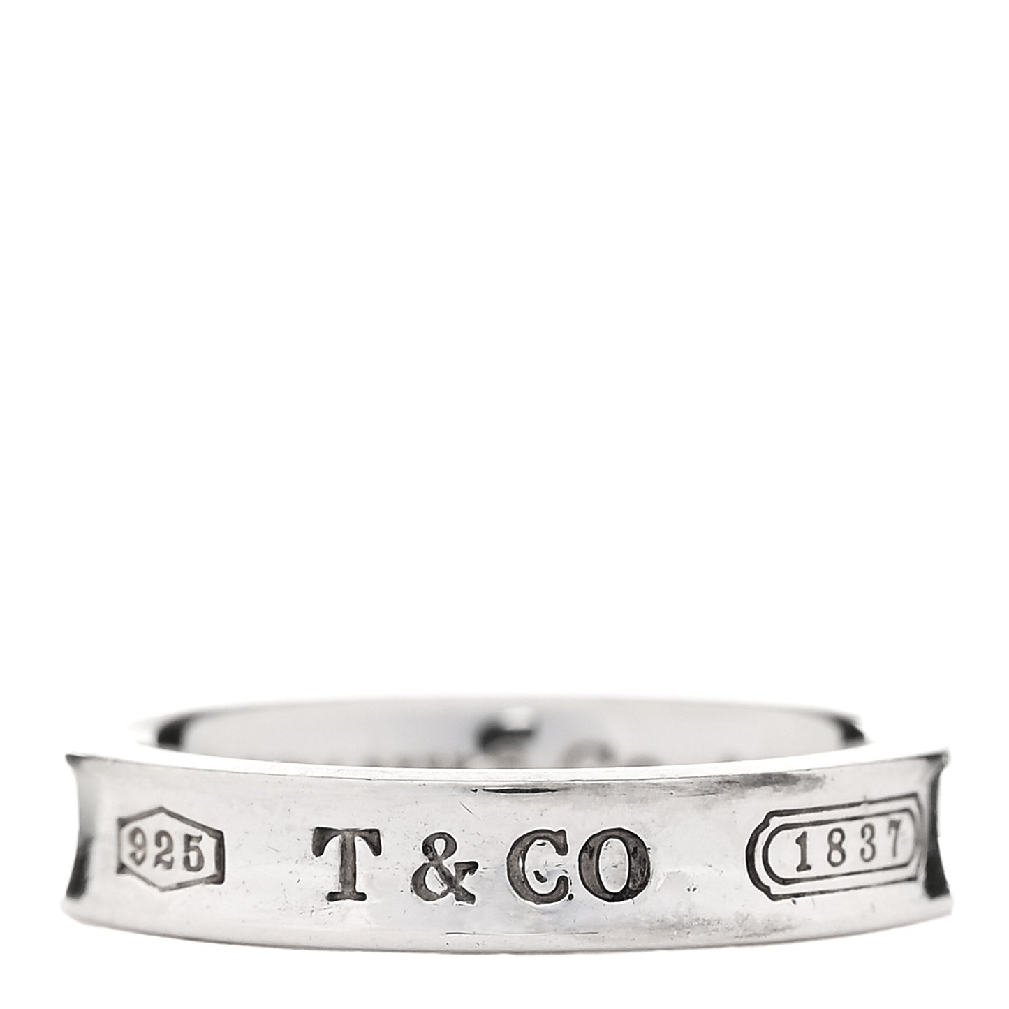 Sterling Silver Narrow 1837 Band Ring 50 5.25