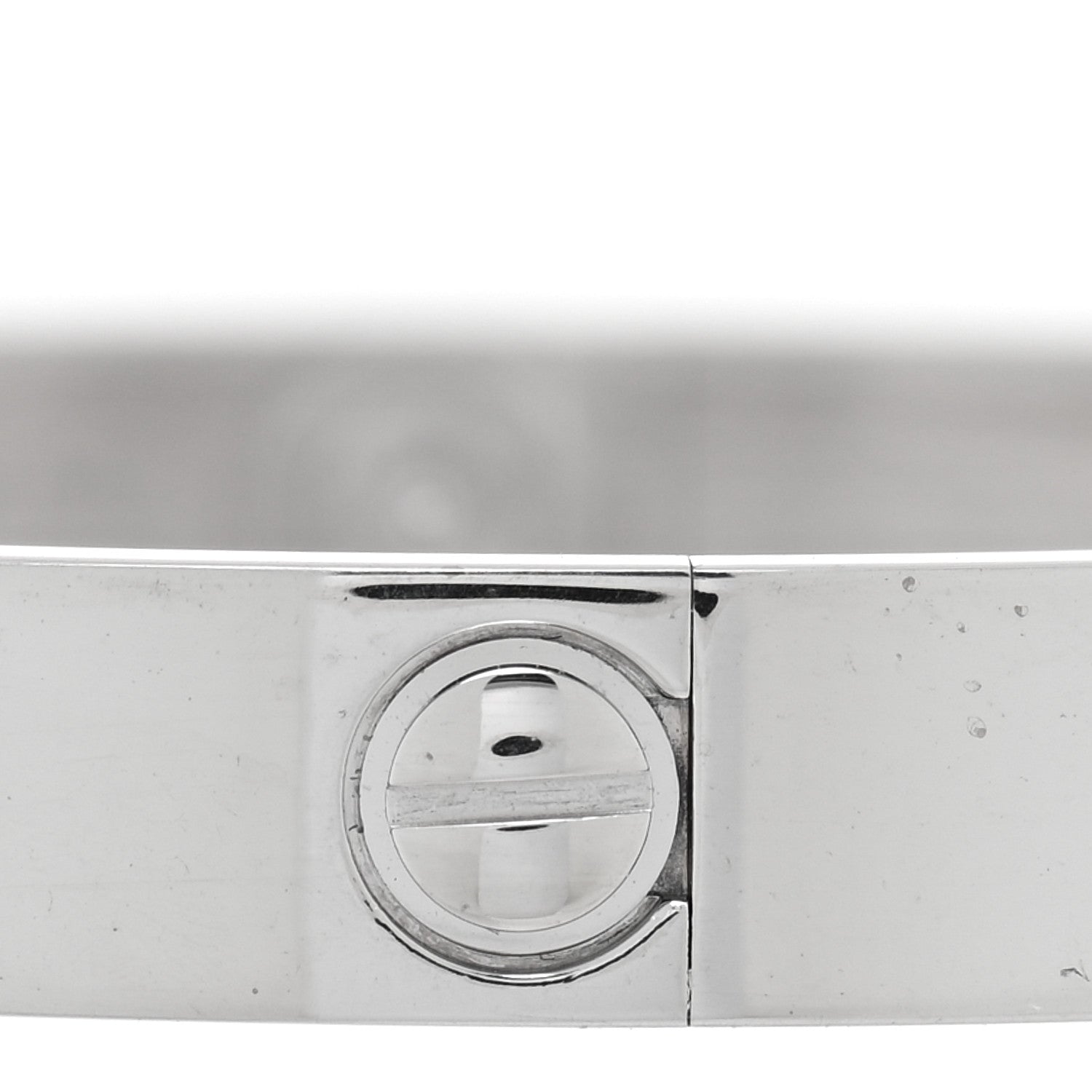 Cartier 18K White Gold 4 Diamond Love Bracelet 17 5 of 6