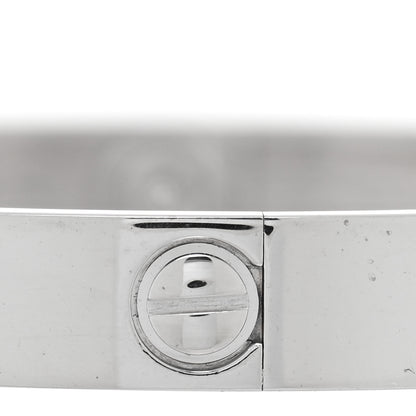Cartier 18K White Gold 4 Diamond Love Bracelet 17 5 of 6