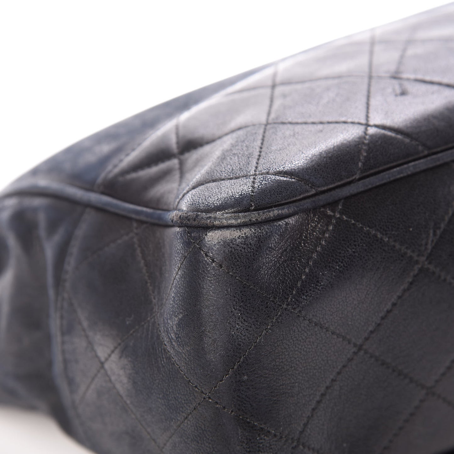 Lambskin Quilted Tote Black
