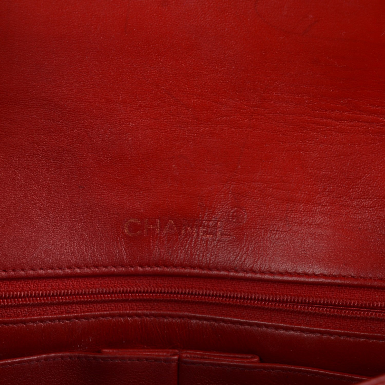 Chanel Lambskin Quilted Medium Single Flap Red 6 of 9