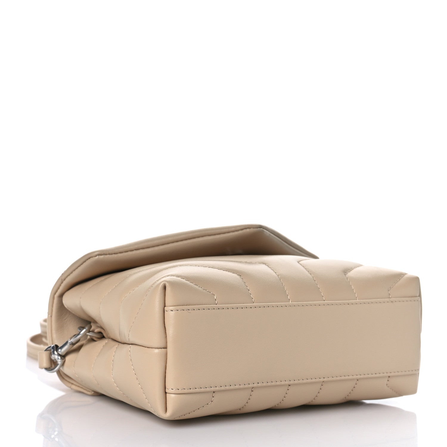 Saint Laurent Calfskin Y Quilted Monogram Toy Loulou Crossbody Bag Nude Powder 3 of 8
