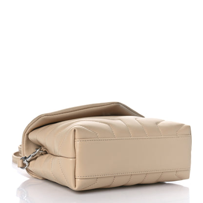 Saint Laurent Calfskin Y Quilted Monogram Toy Loulou Crossbody Bag Nude Powder 3 of 8