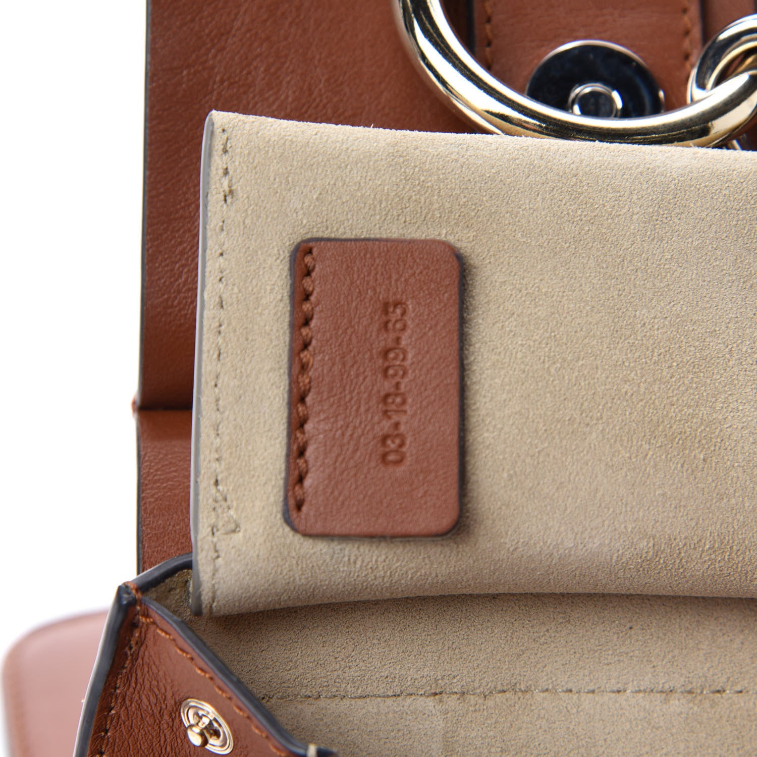 Chloe Suede Calfskin Mini Faye Bracelet Bag Tobacco 9 of 10