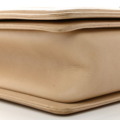 Chanel Calfskin Quilted Double Stitch New Medium Boy Flap Beige 9 of 12