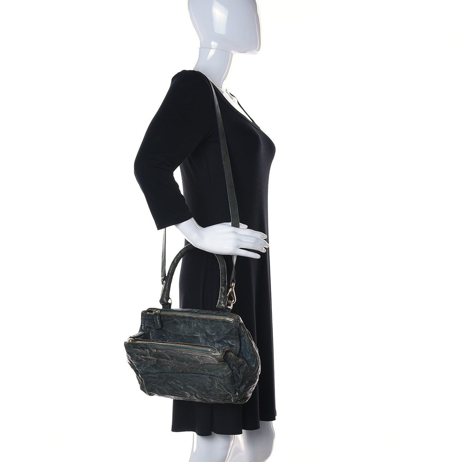 Givenchy Tumbled Sheepskin Small Pandora Navy 2 of 13