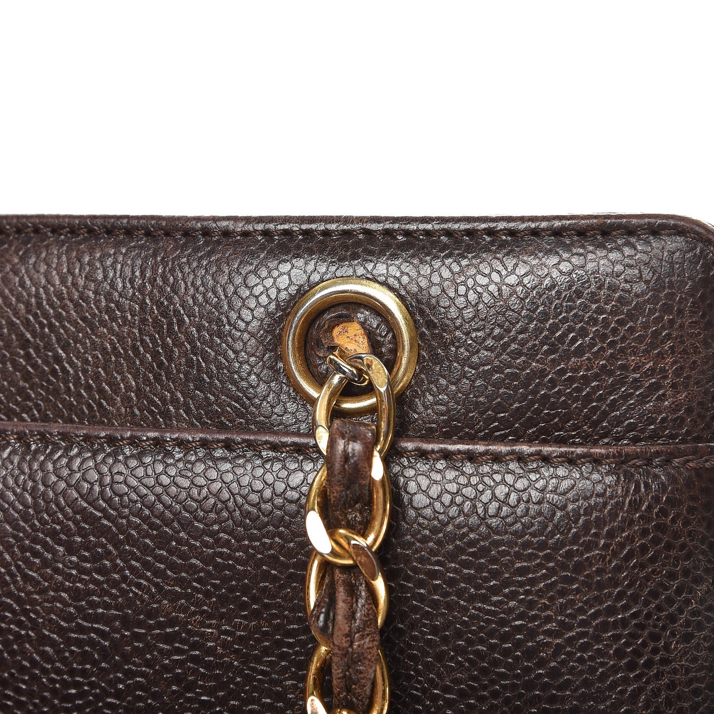 Caviar Shoulder Bag Brown