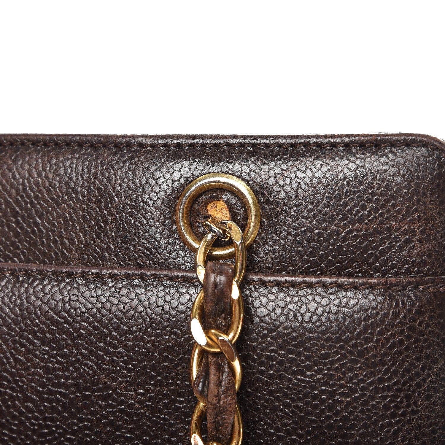 Chanel Caviar Shoulder Bag Brown 12 of 18