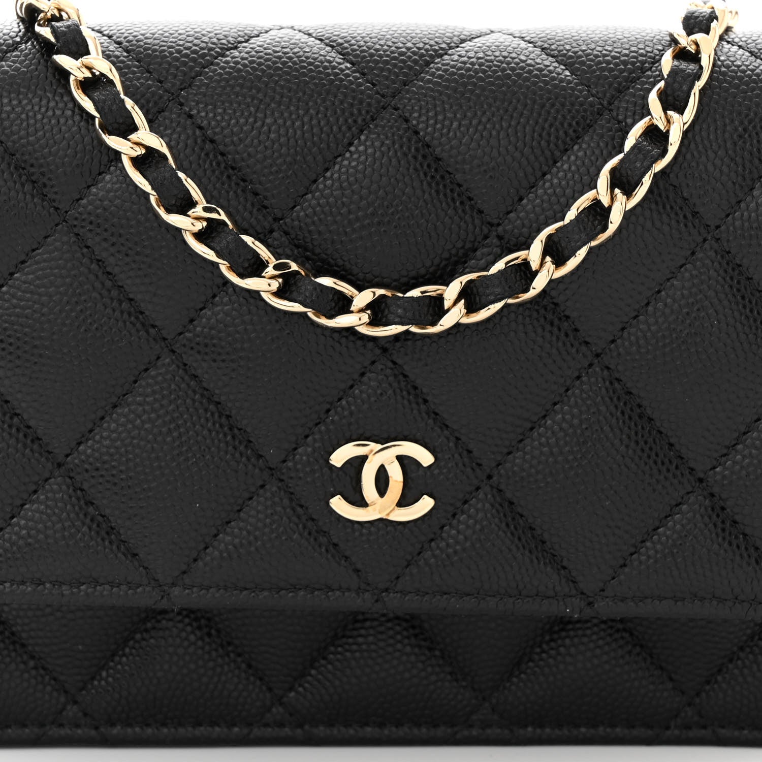 Chanel Caviar Quilted Mini Wallet On Chain WOC Black 8 of 11
