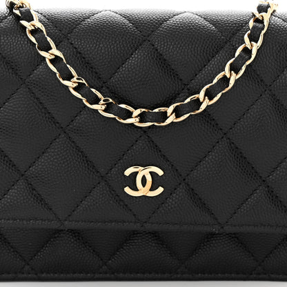 Chanel Caviar Quilted Mini Wallet On Chain WOC Black 8 of 11