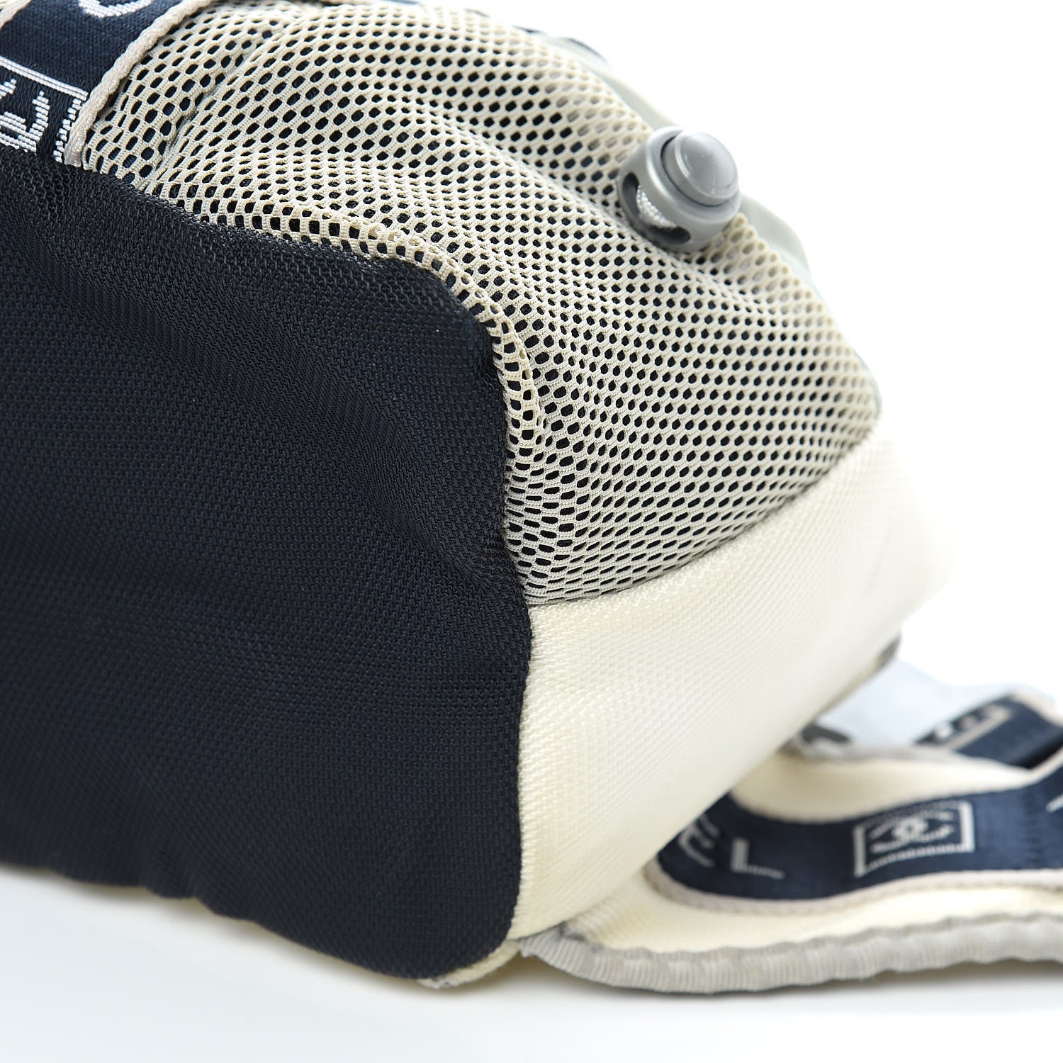 Chanel Nylon Mesh Sport Belt Bag Navy White 8 of 12