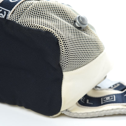 Chanel Nylon Mesh Sport Belt Bag Navy White 8 of 12