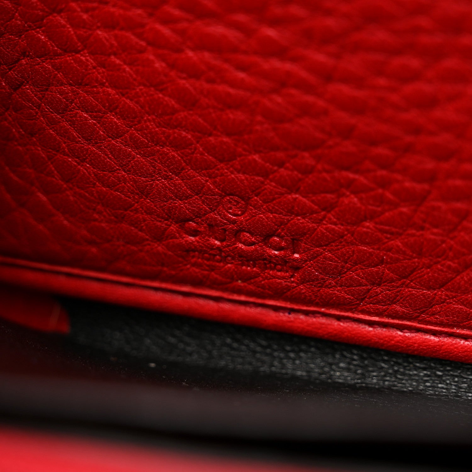 Gucci Pebbled Calfskin Soho Zip Around Wallet Red 7 of 8