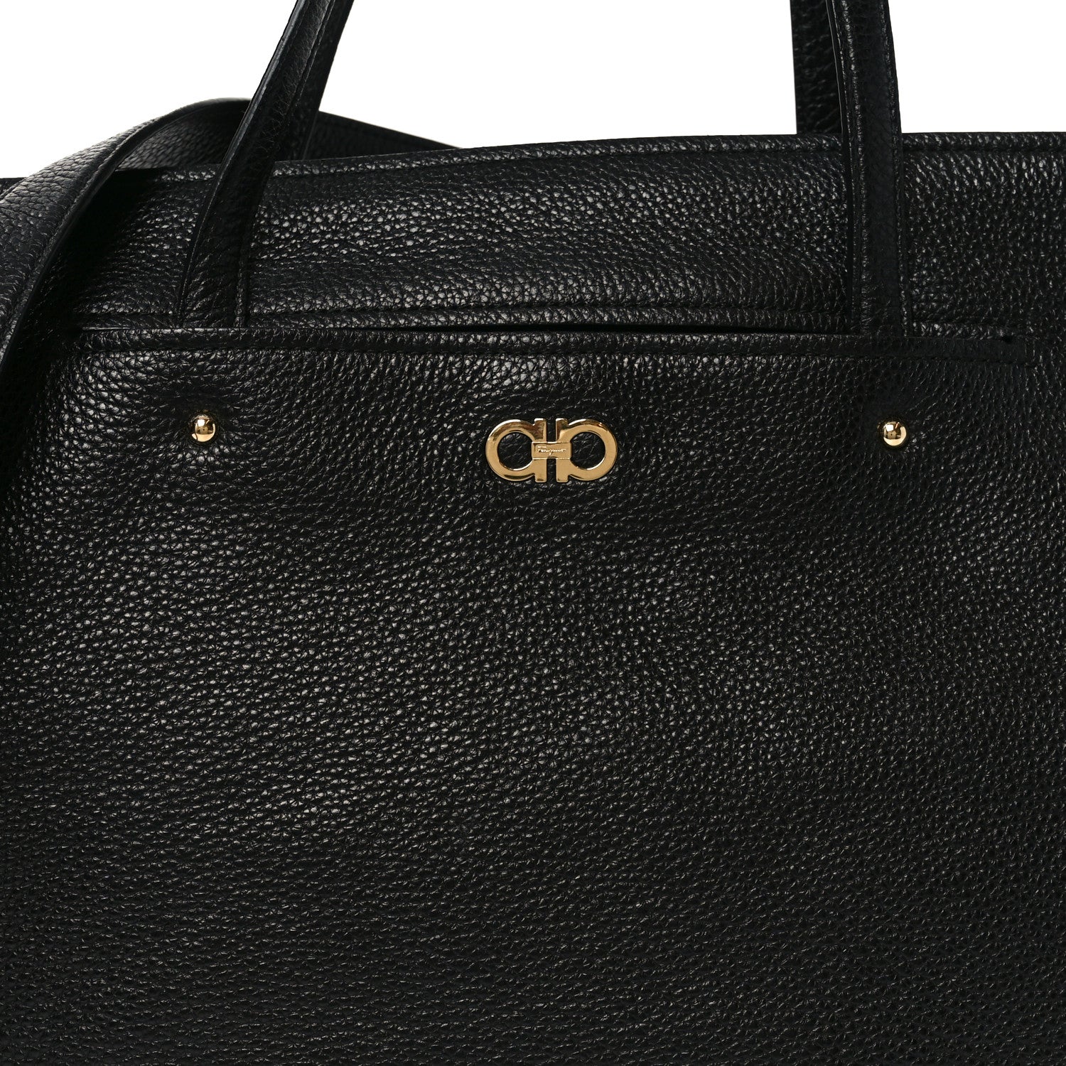 Salvatore Ferragamo Calfskin Large Mika Tote Black 7 of 10