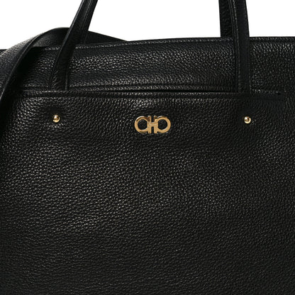 Salvatore Ferragamo Calfskin Large Mika Tote Black 7 of 10
