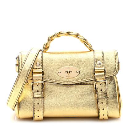 Mulberry Metallic Heavy Grain Mini Alexa Gold 1 of 9