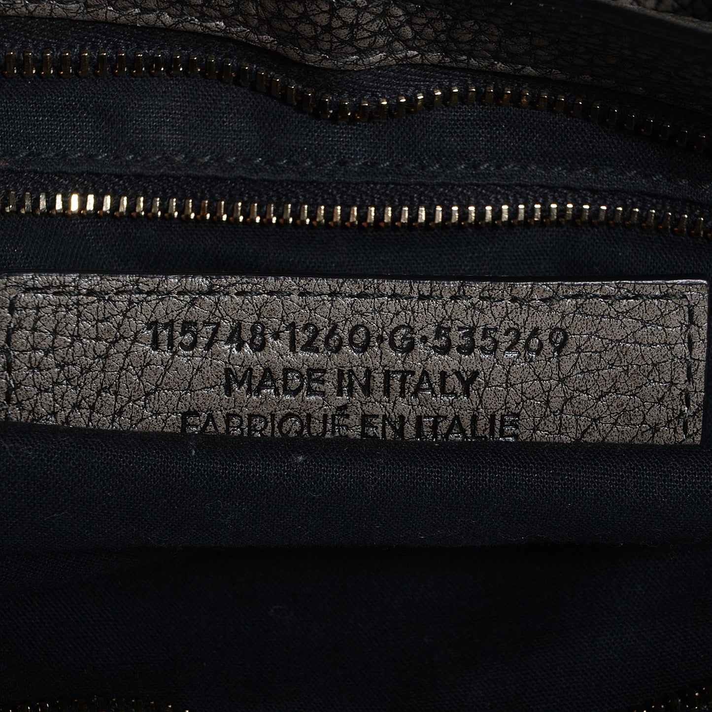 Grained Calfskin Classic Gold Hardware City Ombre Grey Gradient