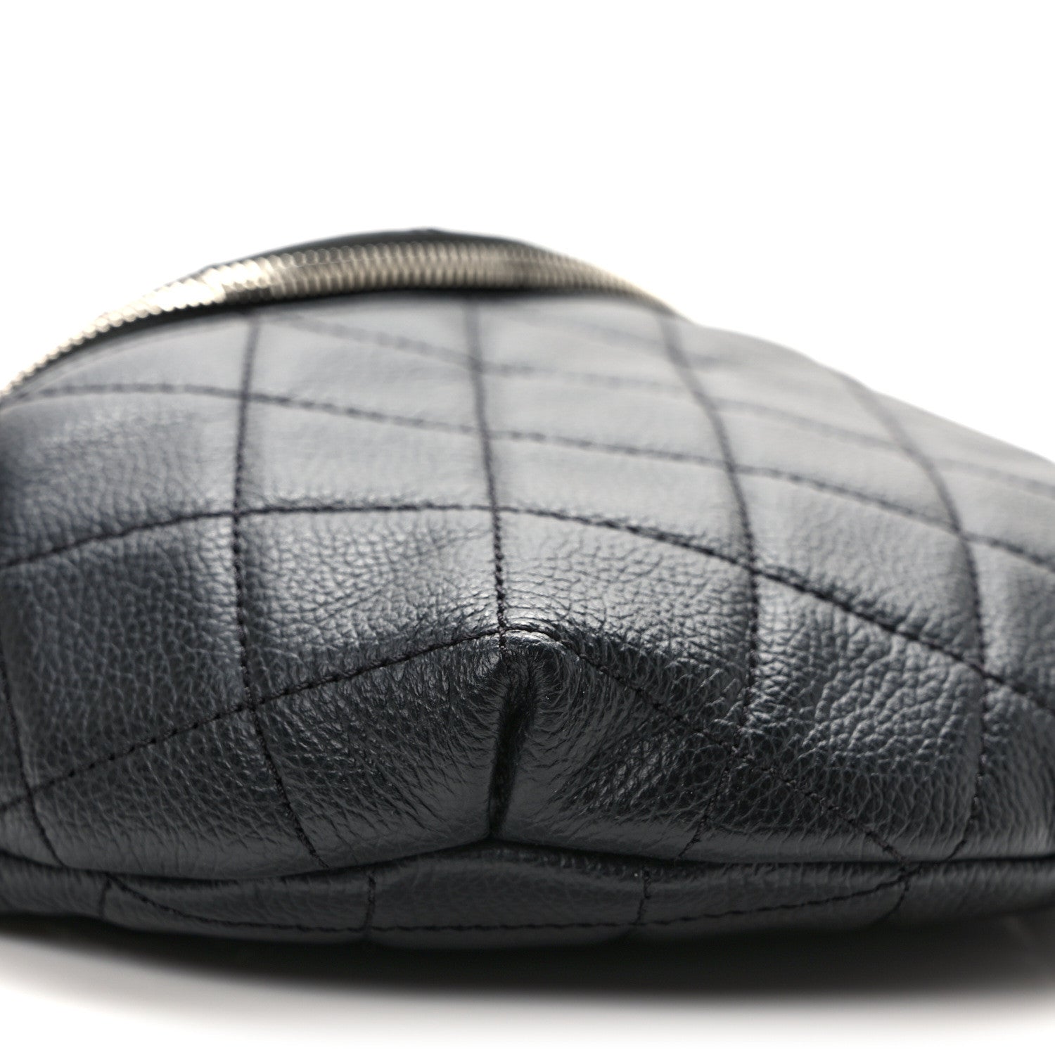 Chanel Grained Calfskin Quilted Waist Belt Bag Black 8 of 9