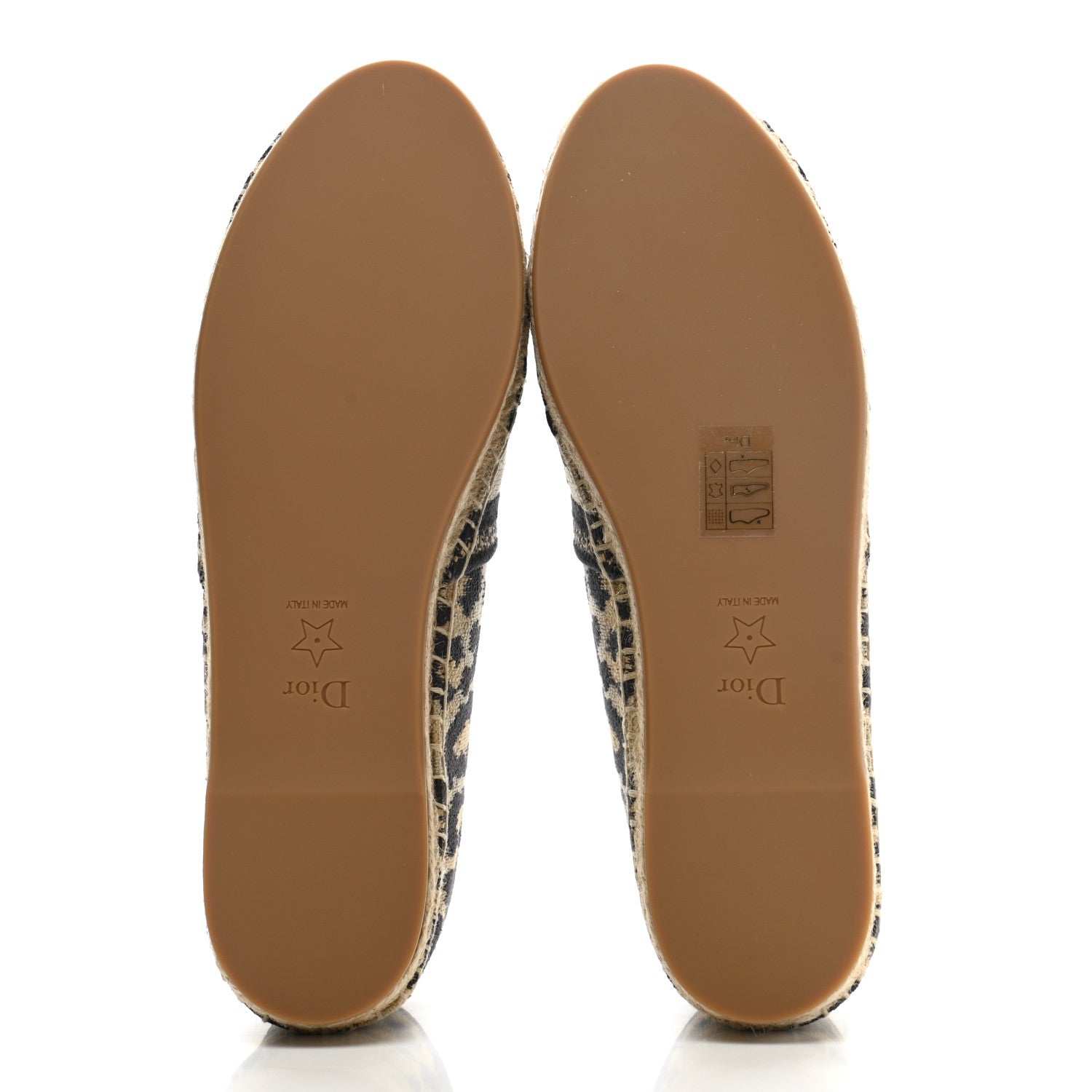 Christian Dior Cotton Embroidered Leopard Print Granville Espadrille 38 Natural 5 of 9