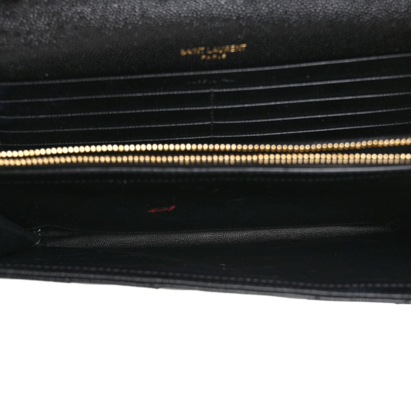 Grain De Poudre Matelasse Chevron Monogram Chain Wallet Black