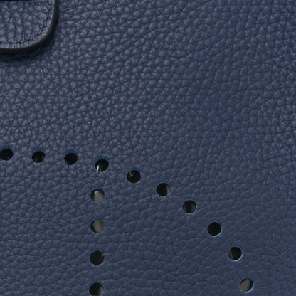 Hermes Taurillon Clemence EVELYNE III PM Deep Blue 8 of 11