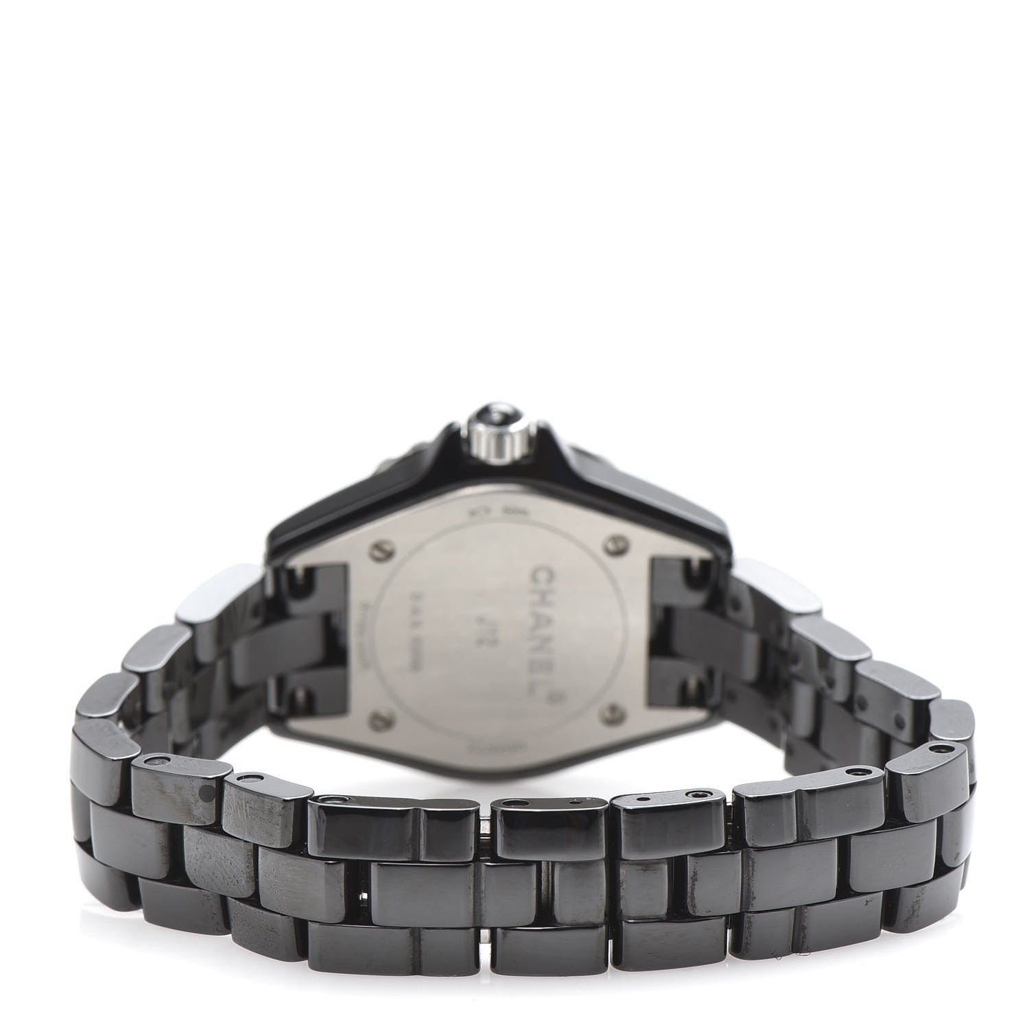 Chanel Stainless Steel Ceramic Diamond 29mm J12 Quartz Watch Black 4 of 6
