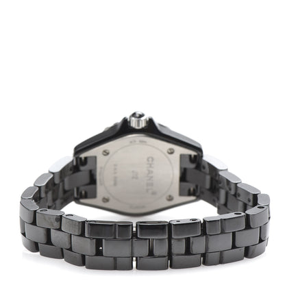 Chanel Stainless Steel Ceramic Diamond 29mm J12 Quartz Watch Black 4 of 6