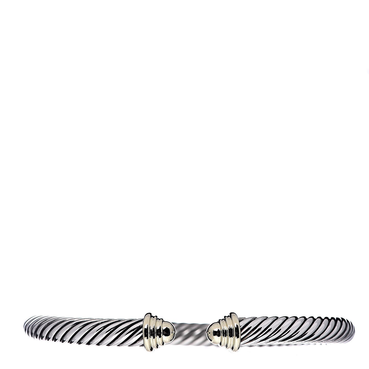 Sterling Silver 14K Yellow Gold 5mm Cable Classics Bracelet