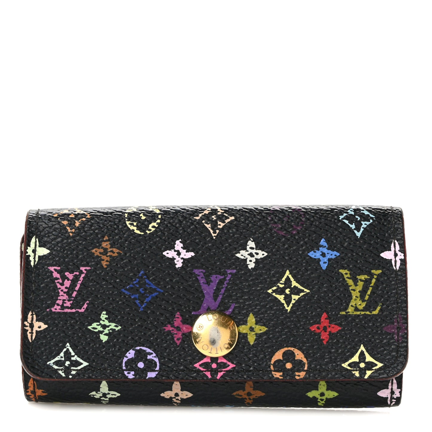 Monogram Multicolor Multicles 4 Key Holder Black Grenade