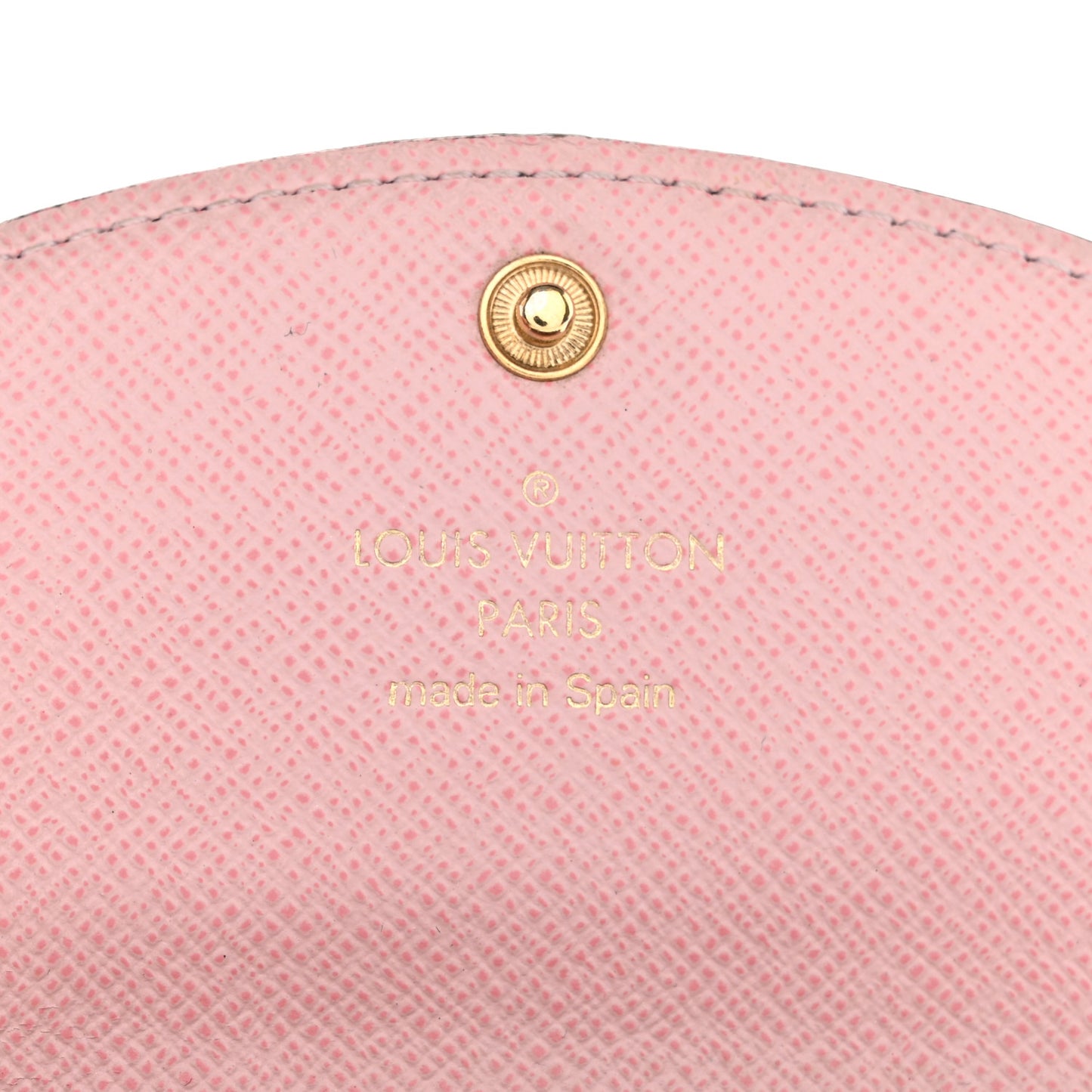 Damier Ebene Rosalie Coin Purse Rose Ballerine