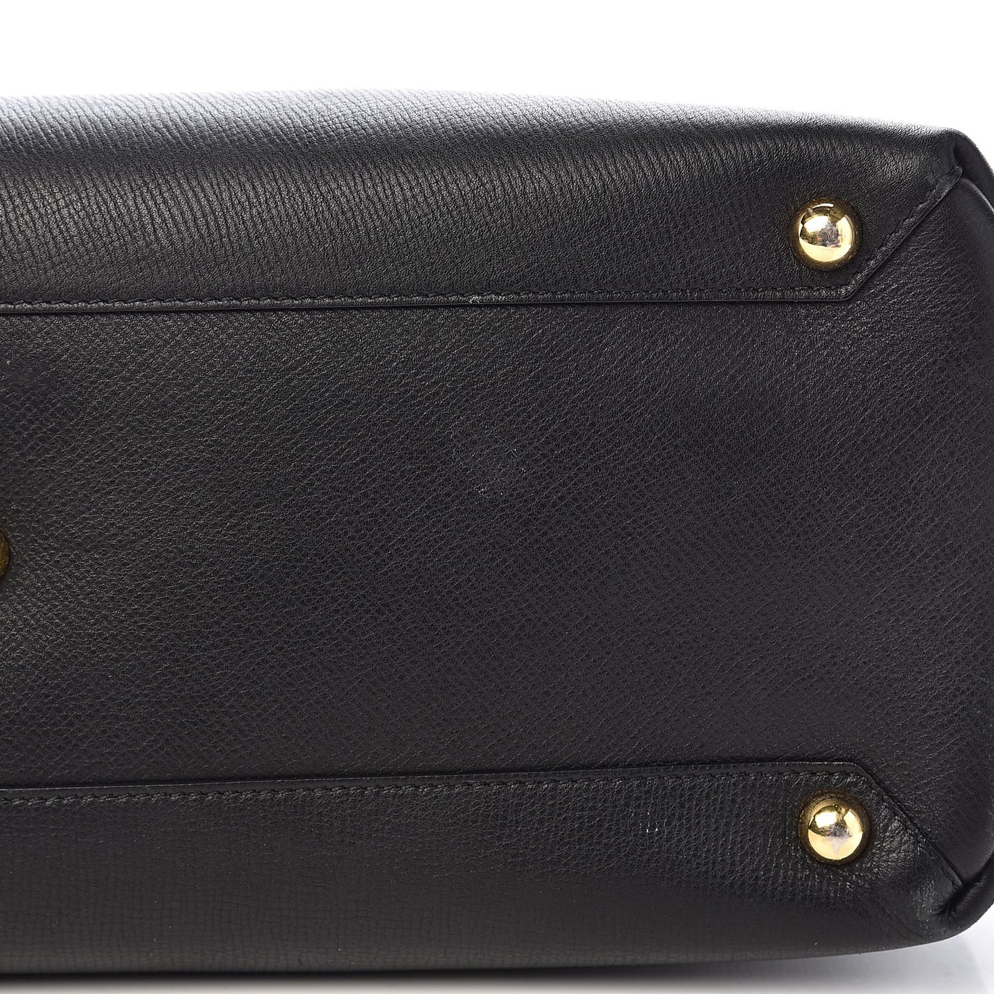 Grainy Calfskin House Check Large Banner Tote Black