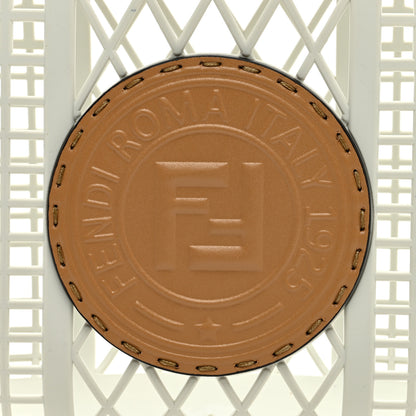 Fendi Recycled Plastic Vitello Liberty Matte Small Fendi Basket White Ice Miele Scuro 8 of 10