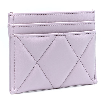 Chanel Lambskin Quilted Chanel 19 Card Holder Light Purple 2 of 5