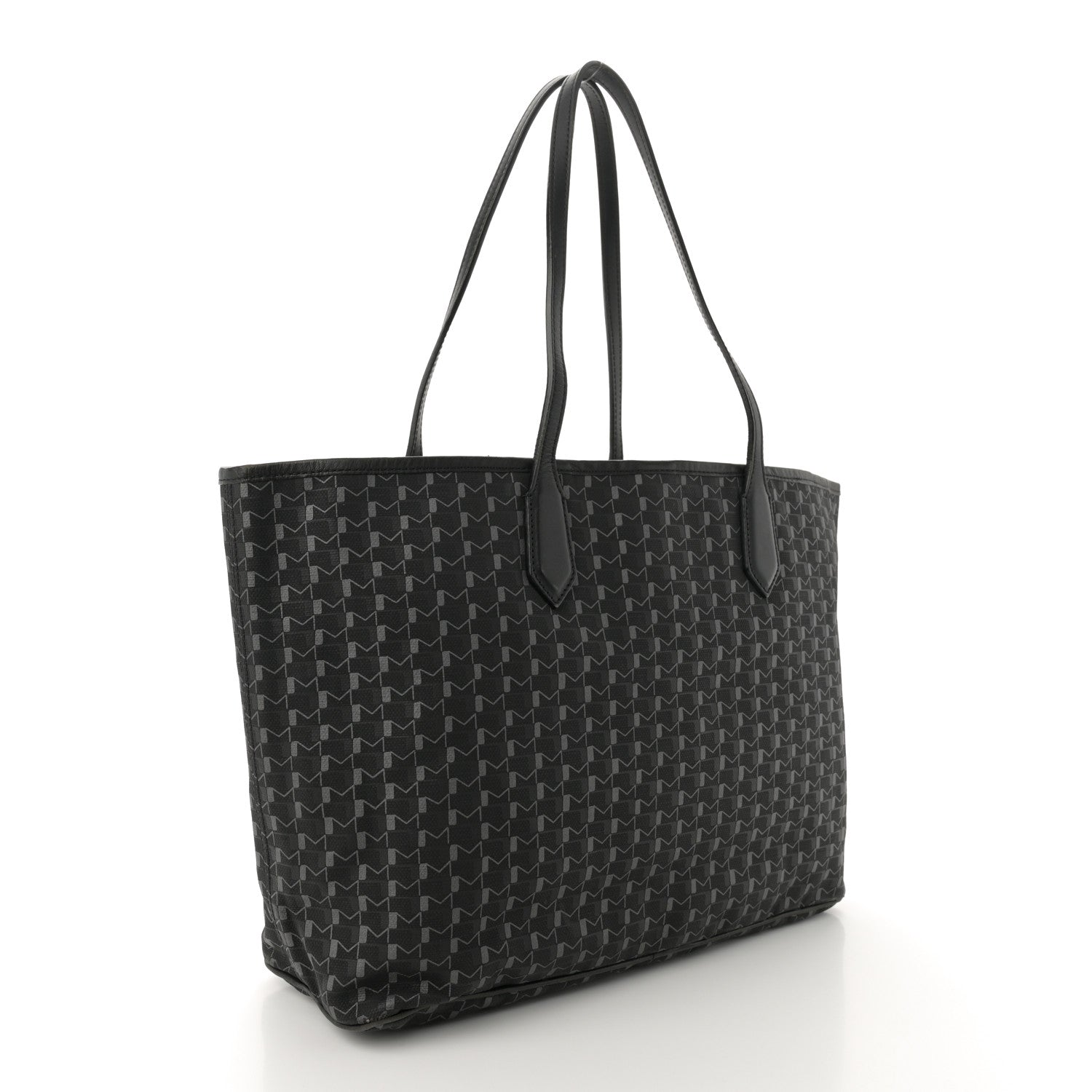 Moynat Calfskin Canvas 1920 M Monogram MM Tote Black 3 of 14