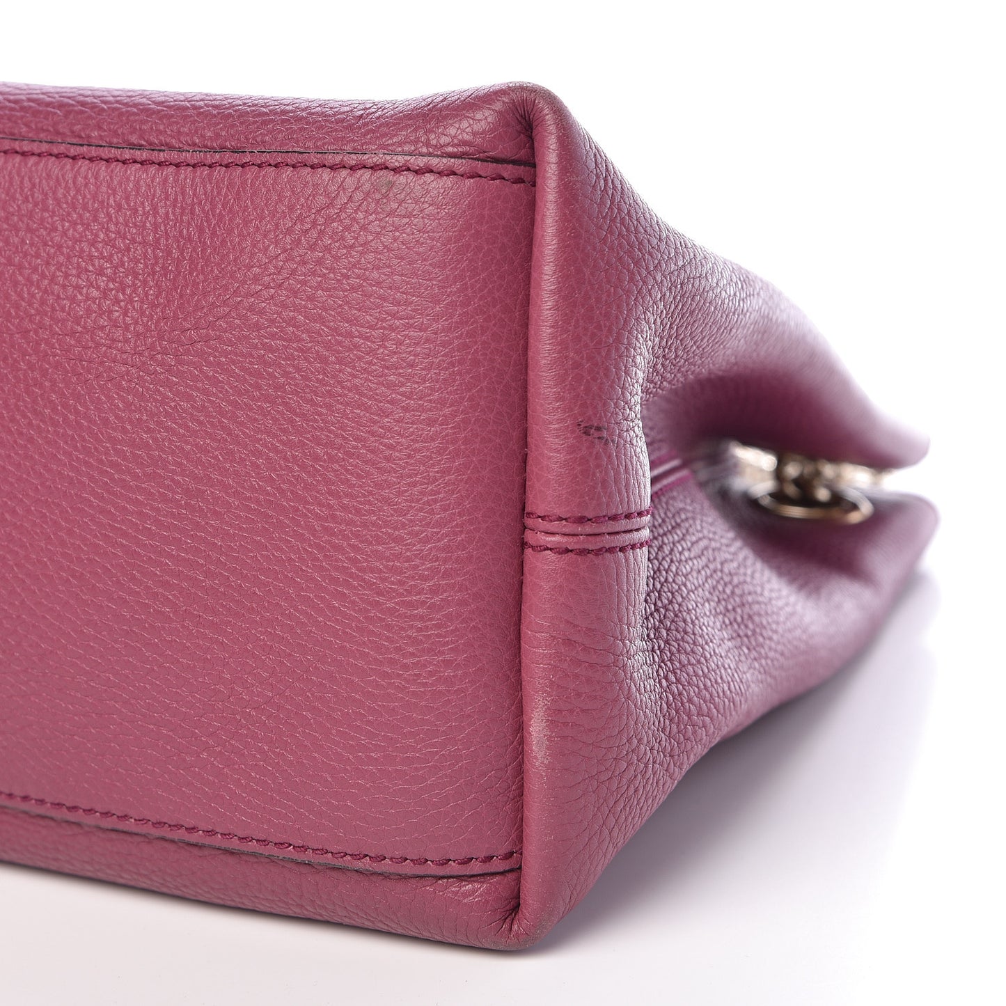 Pebbled Calfskin Medium Soho Chain Shoulder Bag Peonia Flower