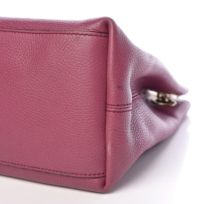 Gucci Pebbled Calfskin Medium Soho Chain Shoulder Bag Peonia Flower 14 of 15