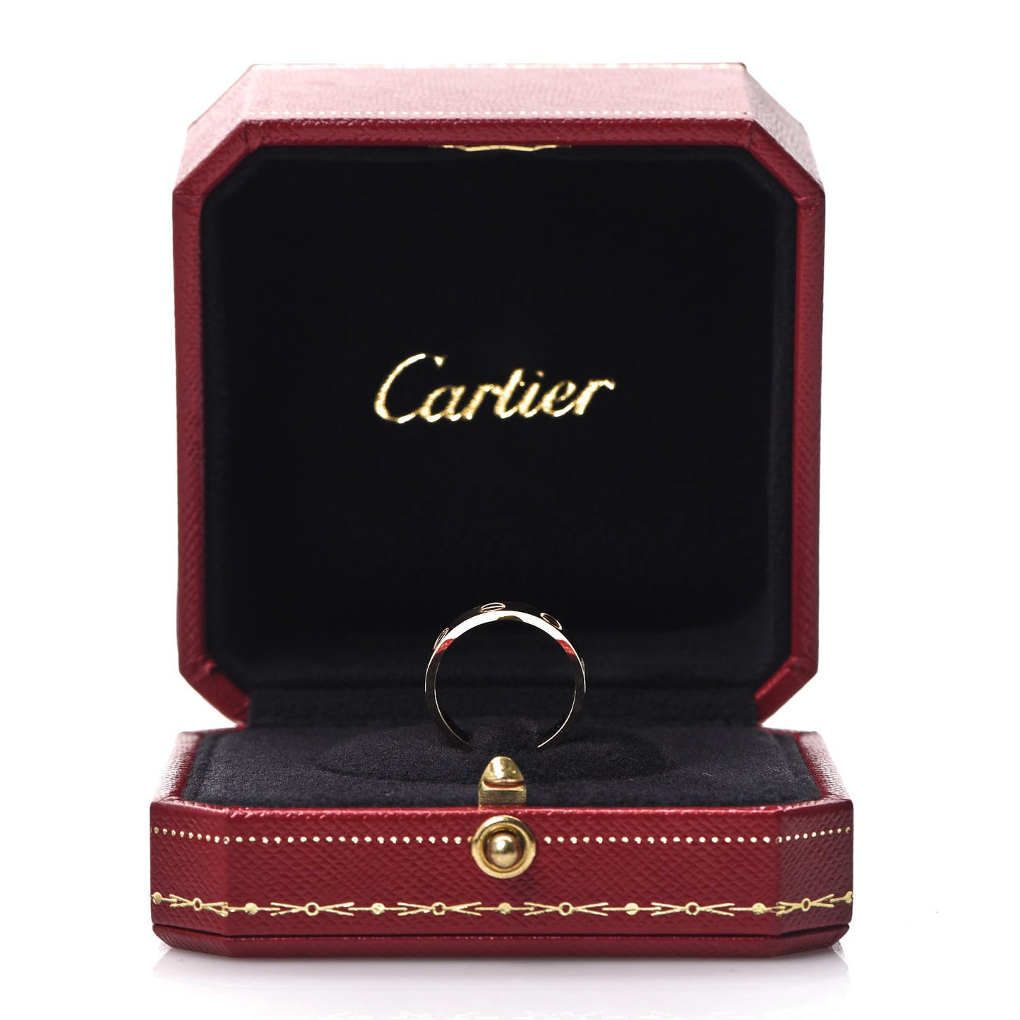 18K Yellow Gold 3.5mm LOVE Wedding Band Ring 48 4.5