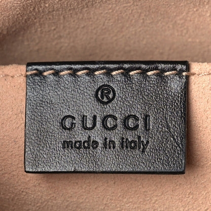 Gucci Calfskin Matelasse Small GG Marmont Chain Shoulder Bag Black 6 of 10