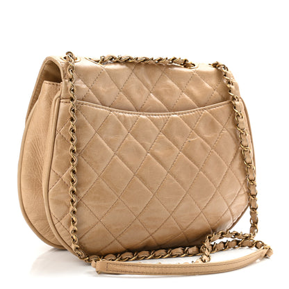 Chanel Glazed Calfskin Quilted Medium Bubble CC Flap Beige 3 of 12