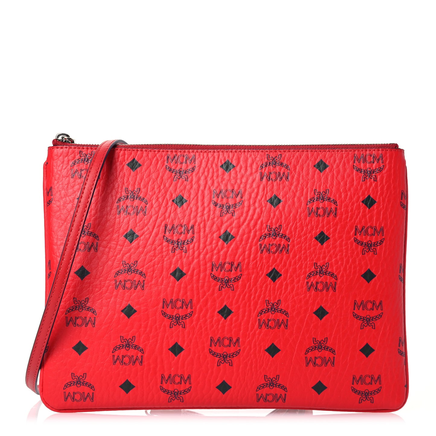 Visetos Medium Crossbody Pouch Ruby Red