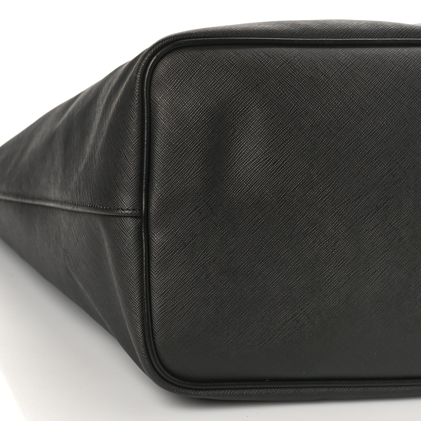 Textured Coated Canvas Bambi Print Large Antigona Tote Black